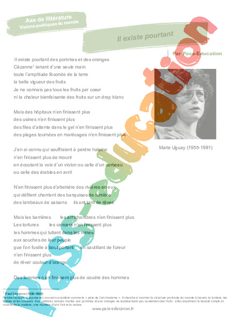 Leçon, exercice et évaluation :<br/> 