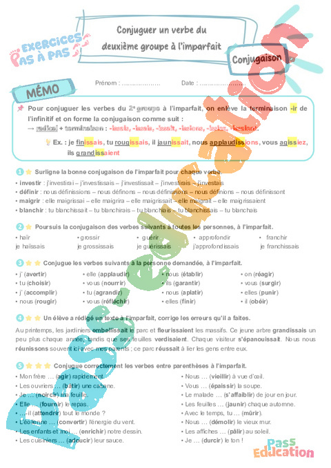 Leçon, exercice et évaluation :<br/> 2e groupe : CM2