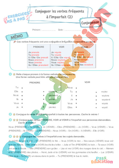 Leçon, exercice et évaluation :<br/> 3e groupe : CE2
