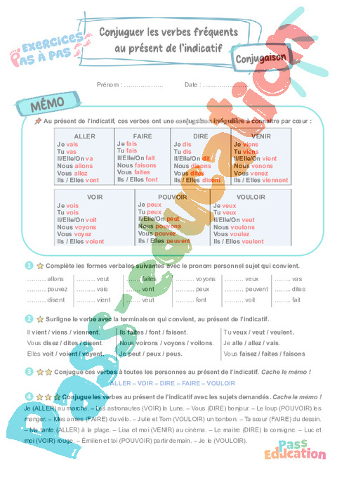 Leçon, exercice et évaluation :<br/> 3e groupe : CE2