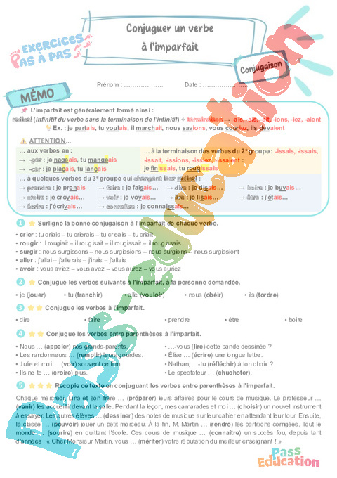 Leçon, exercice et évaluation :<br/> Tous les groupes : CM2