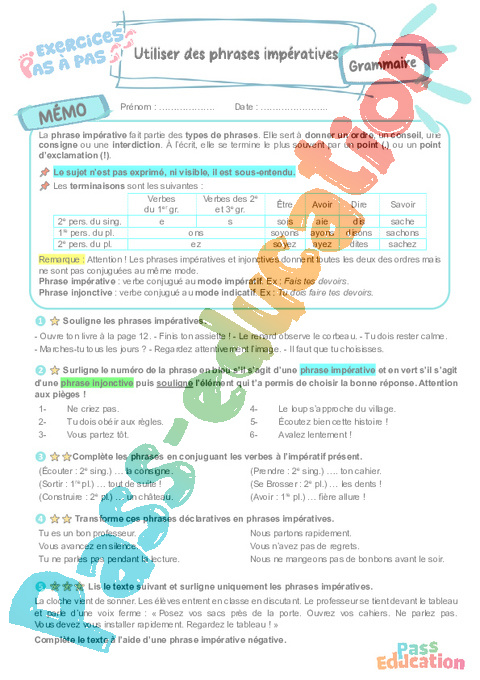 Cours et exercice : Tous les groupes : 6ème