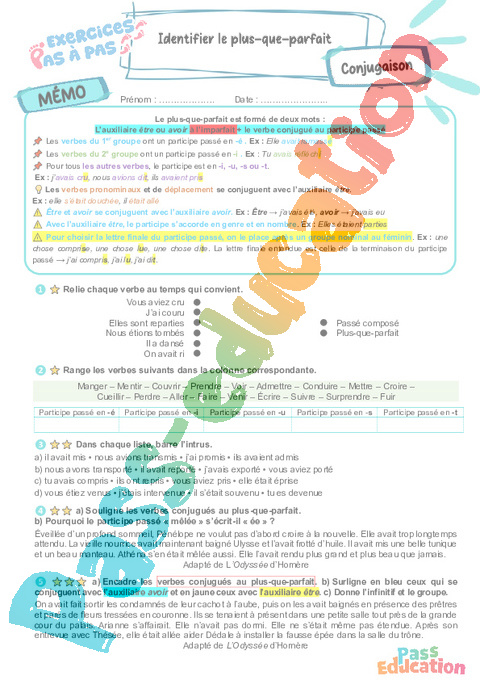 Cours et exercice : Tous les groupes : 6ème