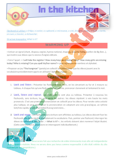 Leçon, exercice et évaluation :<br/> House - Anglais : CM2