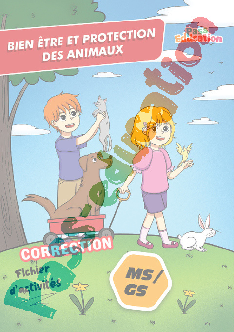 Cahier de vacances - Cahier de vacances Bien être et protection des animaux : MS - Moyenne Section en libre téléchargement
