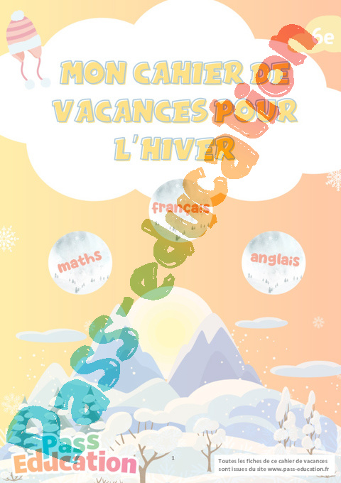 Cahier de vacances - Cahier de vacances Hiver : 6ème en libre téléchargement