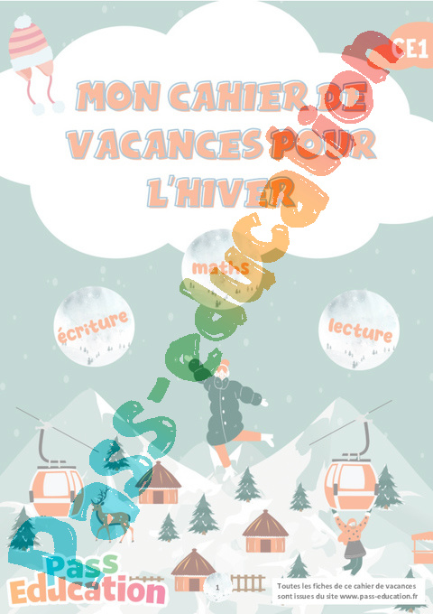 Cahier de vacances - Cahier de vacances Hiver : CE1 en libre téléchargement