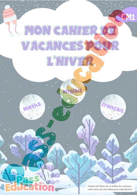Cahier de vacances - Cahier de vacances Hiver : CM1 en libre téléchargement