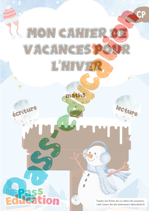 Cahier de vacances - Cahier de vacances Hiver : CP en libre téléchargement