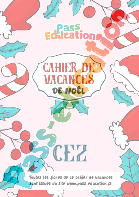 Cahier de vacances - Cahier de vacances Noël : CE2 en libre téléchargement
