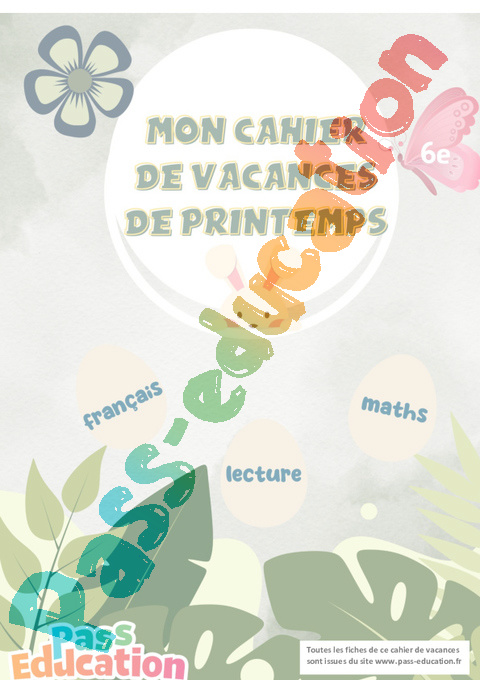 Cahier de vacances - Cahier de vacances Printemps : 6ème en libre téléchargement