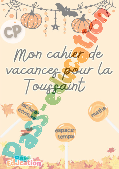Cahier de vacances - Cahier de vacances Toussaint : CP en libre téléchargement