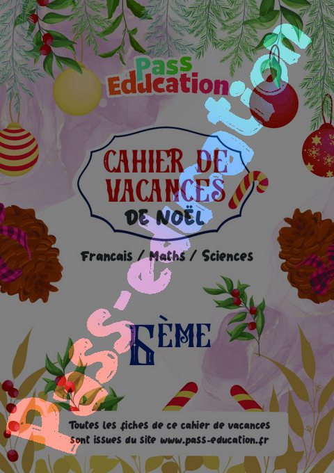 Cahier de vacances - Cahier de vacances Vacances & temps de l’année : 6ème en libre téléchargement