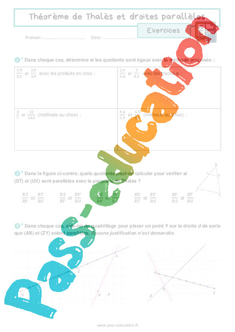 Cours et exercice : Reconnaître des parallèles : 3ème