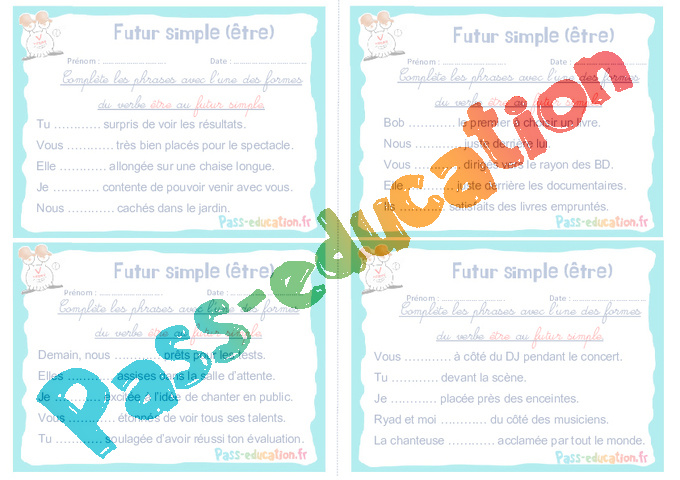 Billets rituels : Être Avoir : CE2