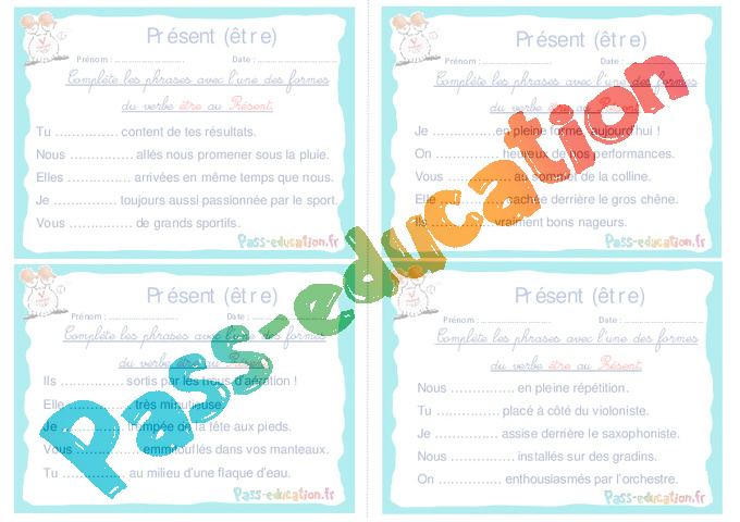 Billets rituels : Être Avoir : CE1