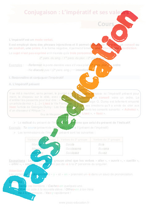 Séquence - Fiche de préparation Être Avoir : 4ème