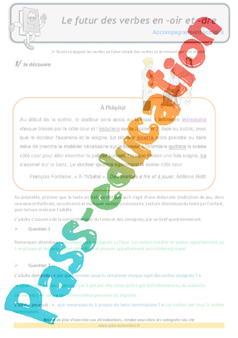 Révision, soutien scolaire - 3e groupe : CM1