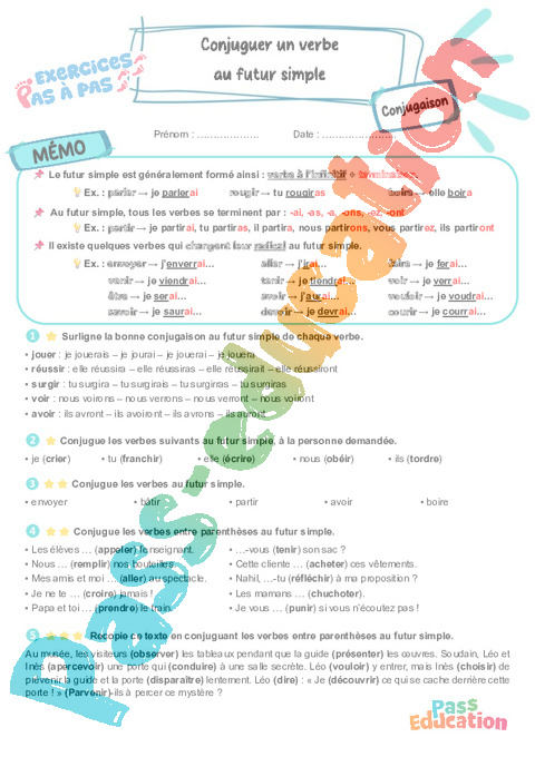 Leçon, exercice et évaluation :<br/> Tous les groupes : CM2