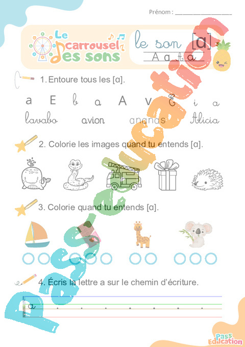 Leçon, exercice et évaluation :<br/> Son simple : CP