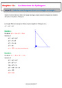Cours Calculer une longueur dans un triangle rectangle : 4ème