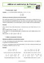 Addition et soustraction de fractions - Fractions - Nombres et calculs - Mathématiques - 4ème - Séquences didactiques CRPE 2025