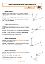 Angles complémentaires / supplémentaires - Les angles - Géométrie - Mathématiques - 5ème - Séquences didactiques CRPE 2025