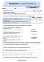 Evaluation Phrase simple et complexe : 4ème