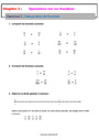 Exercice Comparaison de fractions : 5ème