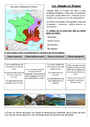 Exercice Les climats en France : Cycle 3
