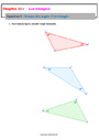 Exercice Somme des angles d'un triangle : 5ème