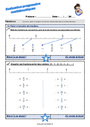 Leçon, exercice et évaluation :<br/> Fractions simples et décimales et droite graduée : Cycle 3