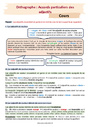 Séquence - Fiche de préparation Accord de l'adjectif qualificatif : 4ème