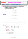 Séquence - Fiche de préparation Addition et soustraction de fractions : 5ème
