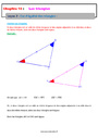 Séquence - Fiche de préparation Cas d'égalité des triangles : 4ème