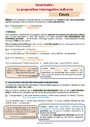 Séquence - Fiche de préparation Propositions interrogatives indirectes : 4ème