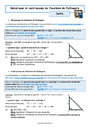 Séquence - Fiche de préparation Théorème de Pythagore et sa réciproque : 3ème