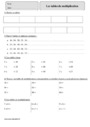Leçon, exercice et évaluation :<br/> Tables de multiplication : CM2