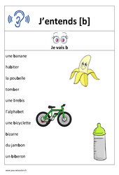Son b – Affiche pour la classe : 1ere, 2eme Primaire