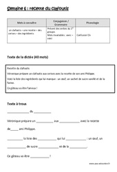 Recette du clafoutis – Dictée préparée – Semaine 6 : 2eme Primaire