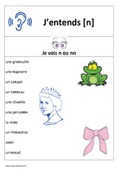 Son n – Affiche pour la classe : 1ere, 2eme Primaire