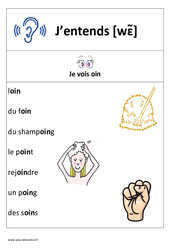 Son oin – Affichage pour la classe : 1ere Primaire