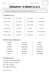 M Devant M, B, P : 2eme Primaire - Exercice évaluation Révision Leçon ...