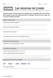 A ou à – Ponctuation – Dictée accompagnée n°13 : 3eme Primaire