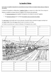 Bataille d’Alésia – Antiquité – Exercices – : 3eme Primaire