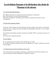 Révolution française et la déclaration des droits de l’homme et du citoyen – Cours, Leçon – Les Temps Modernes : 4eme, 5eme Primaire