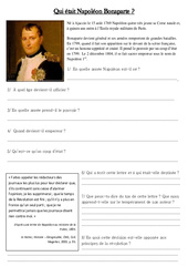 Qui était Napoléon Bonaparte Histoire – Les Temps Modernes – : 4eme, 5eme Primaire