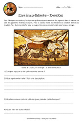 L’art à la préhistoire – Exercices : 3eme Primaire