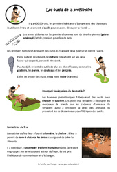 Outils de la préhistoire – Maîtrise du feu – Cours, Leçon : 3eme, 4eme Primaire