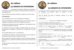 Naissance du christianisme – Cours, Leçon – Antiquité : 3eme Primaire